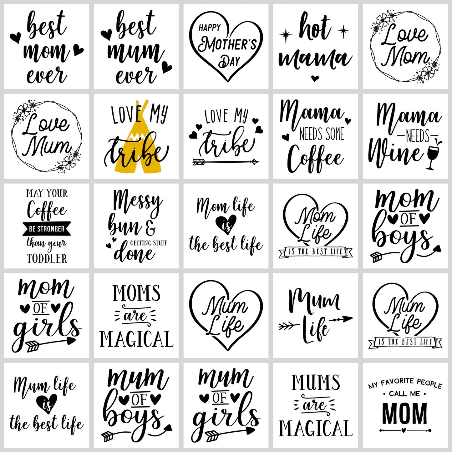 Mom Mum SVG Bundle | Resell Rights Included