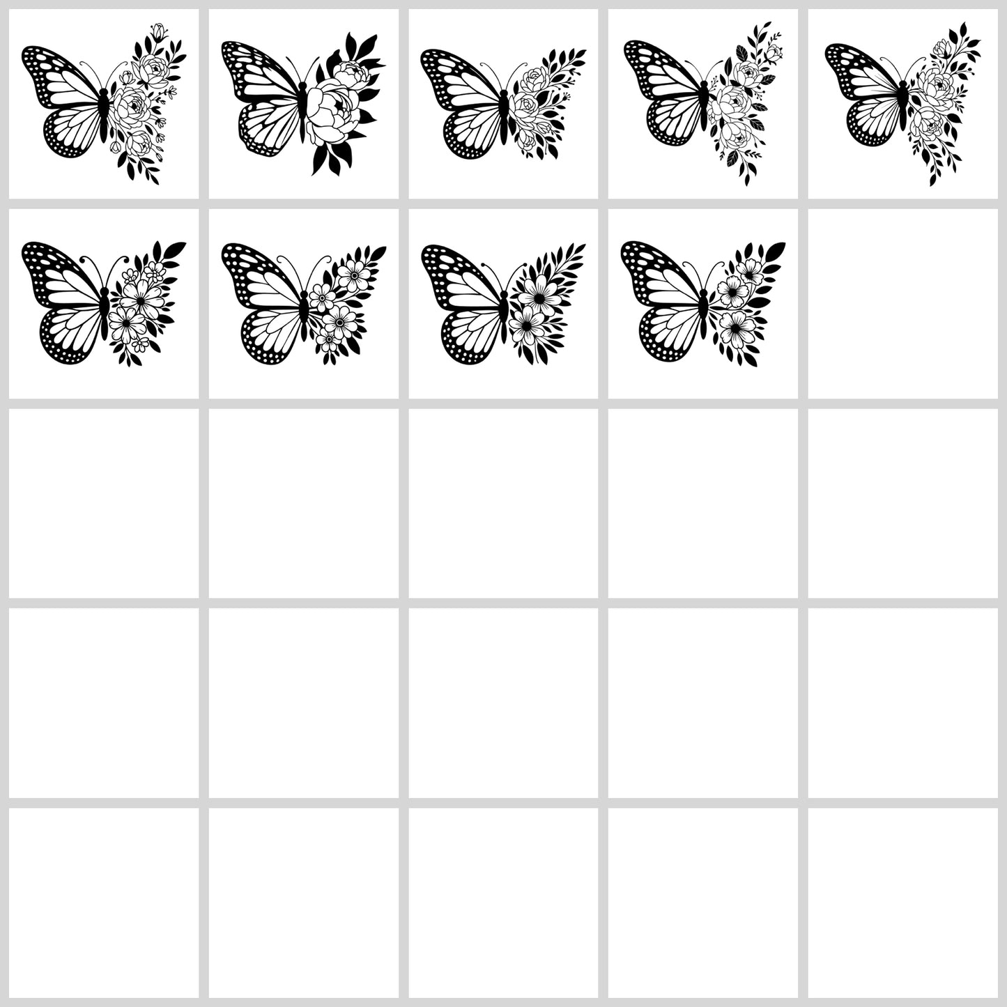 Butterfly with Flower SVG Bundle | Resell Rights Included