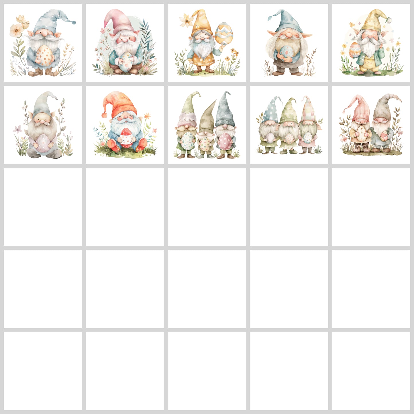 Easter Gnome Clipart Pack | Resell Rights Included