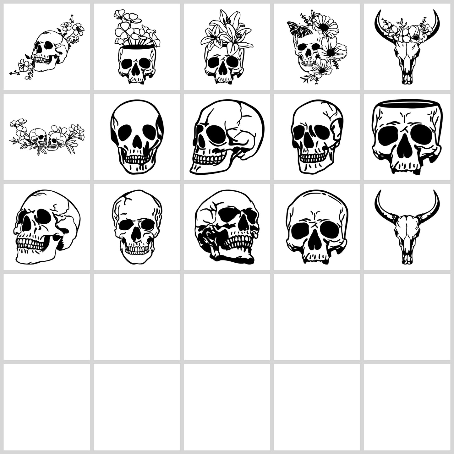 Skull Halloween SVG Bundle | Resell Rights Included