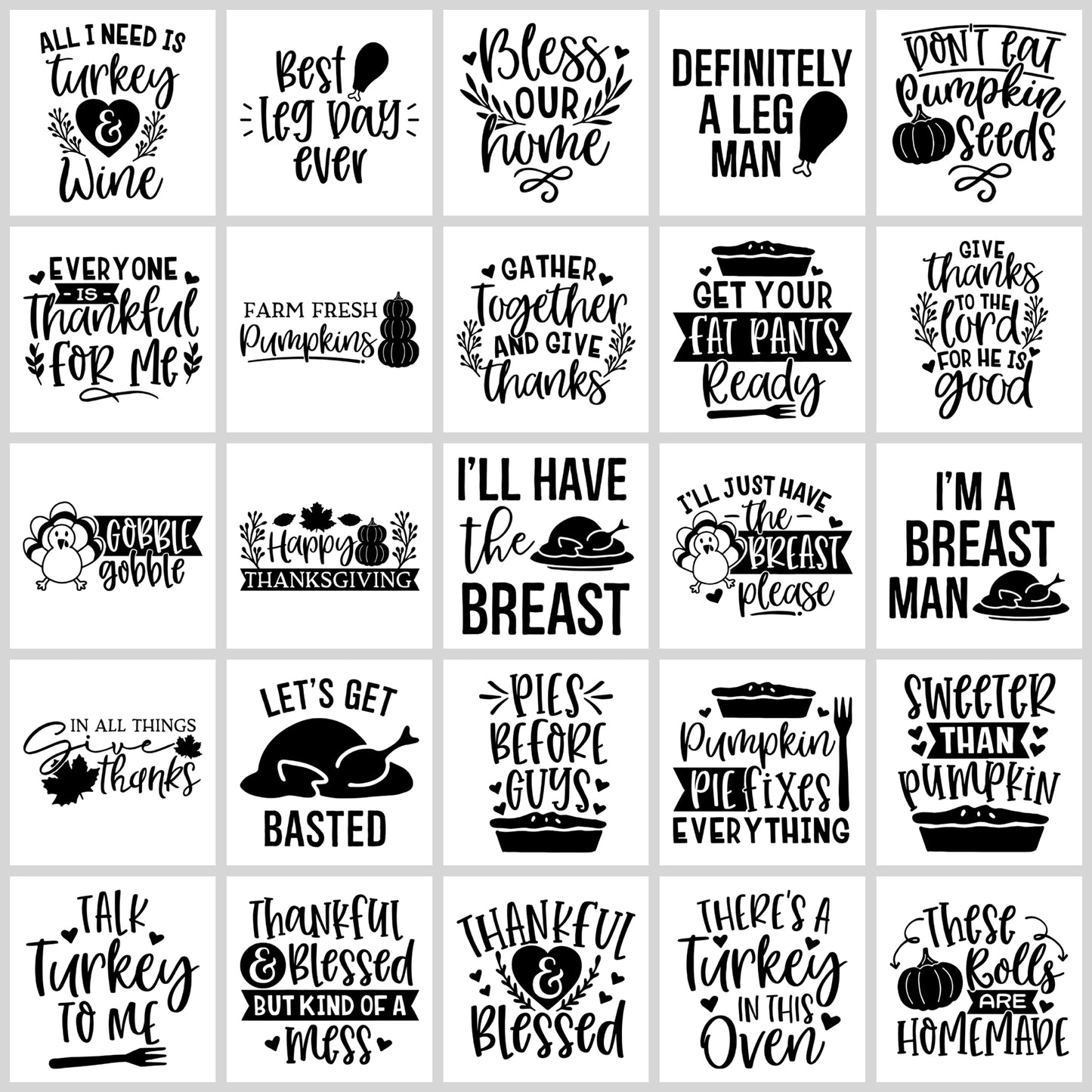 Thanksgiving SVG Bundle | Resell Rights Included