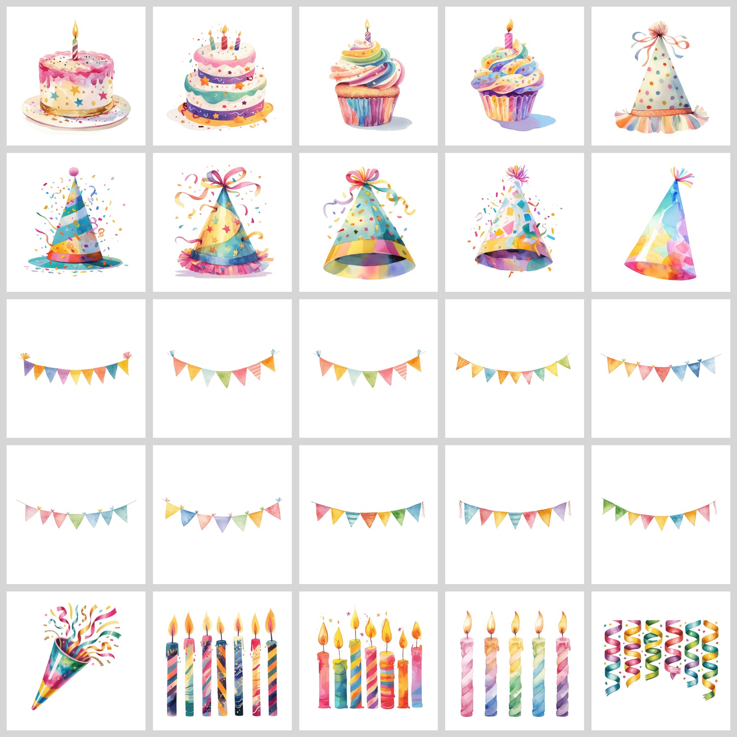 Birthday Party Clipart Pack | Resell Rights Included