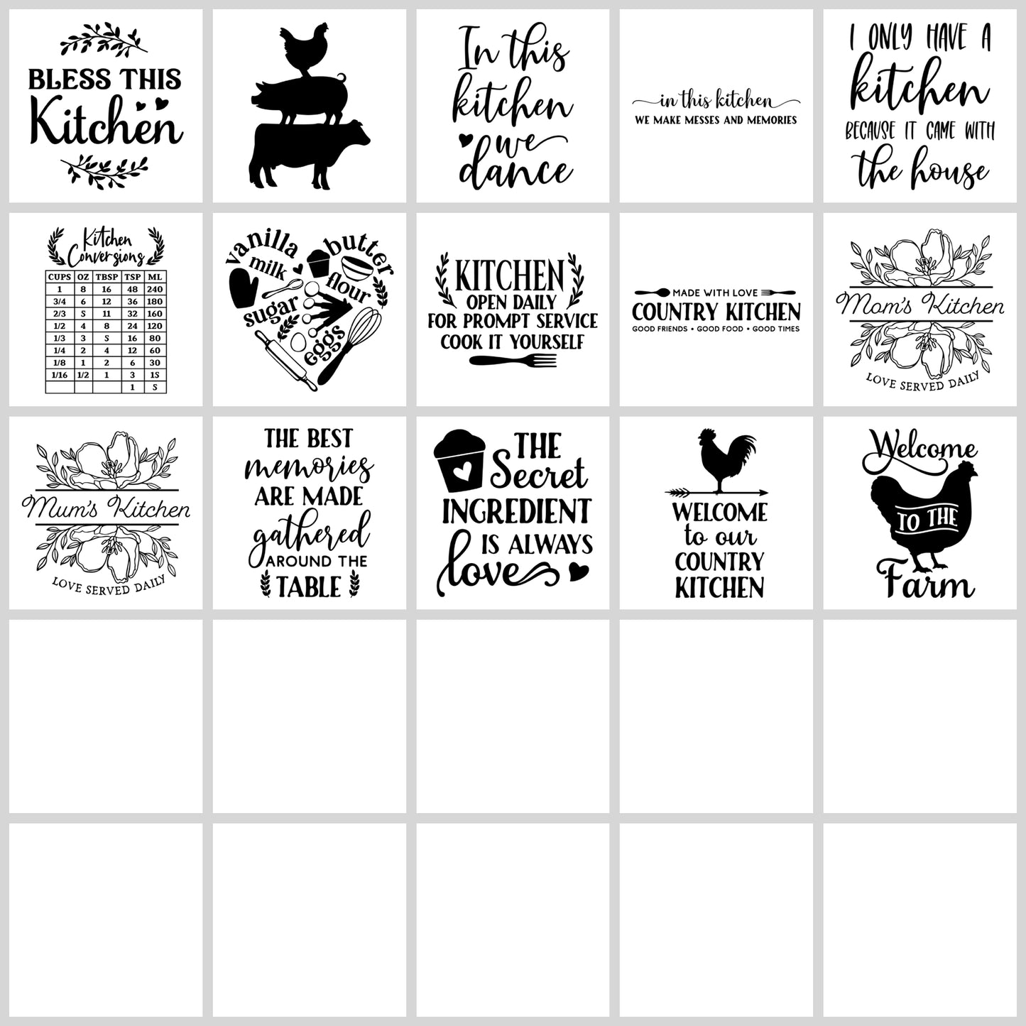 Kitchen SVG Bundle | Resell Rights Included
