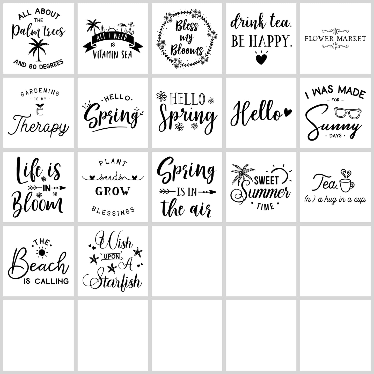 Spring Summer SVG Bundle | Resell Rights Included