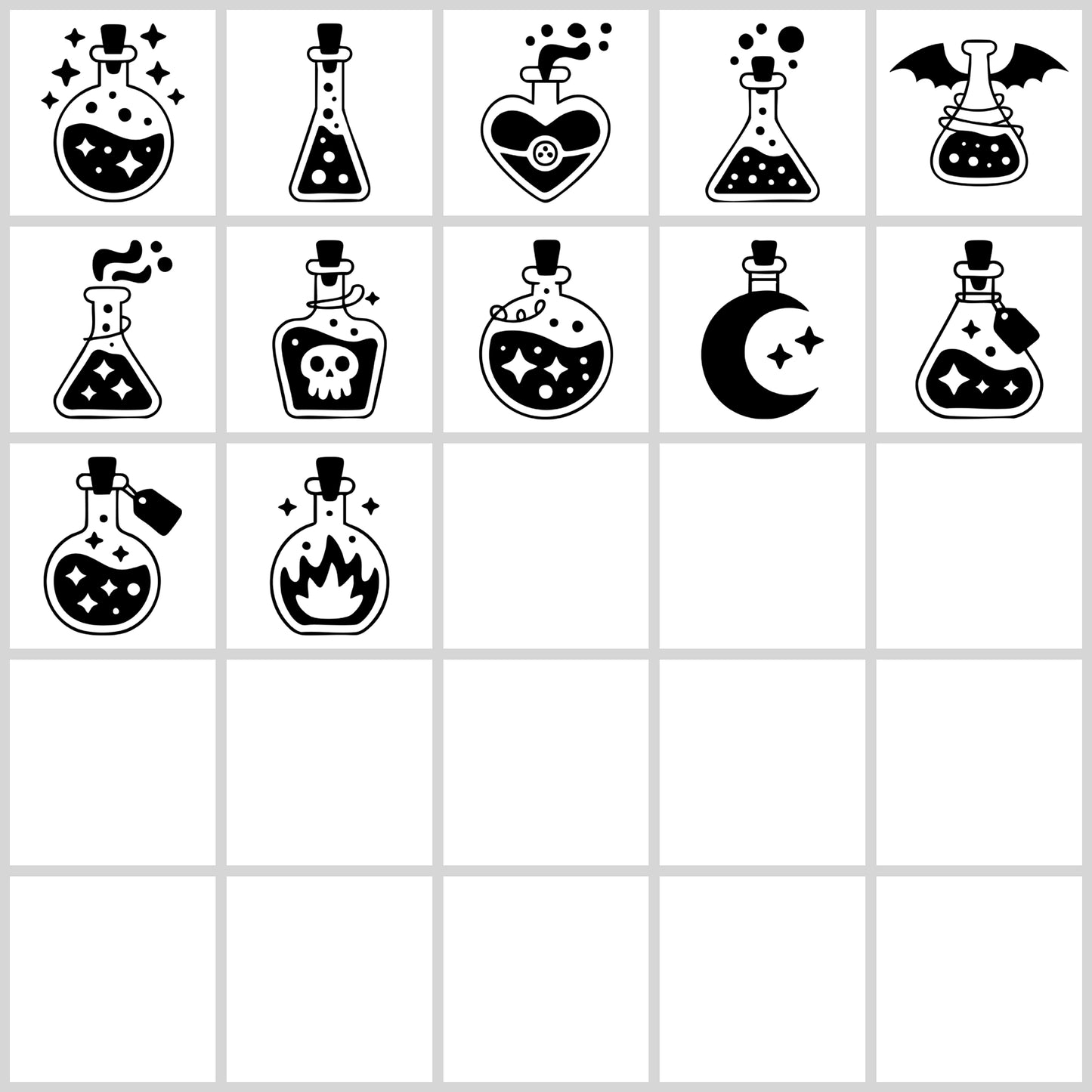 Potion Bottle SVG Bundle | Resell Rights Included