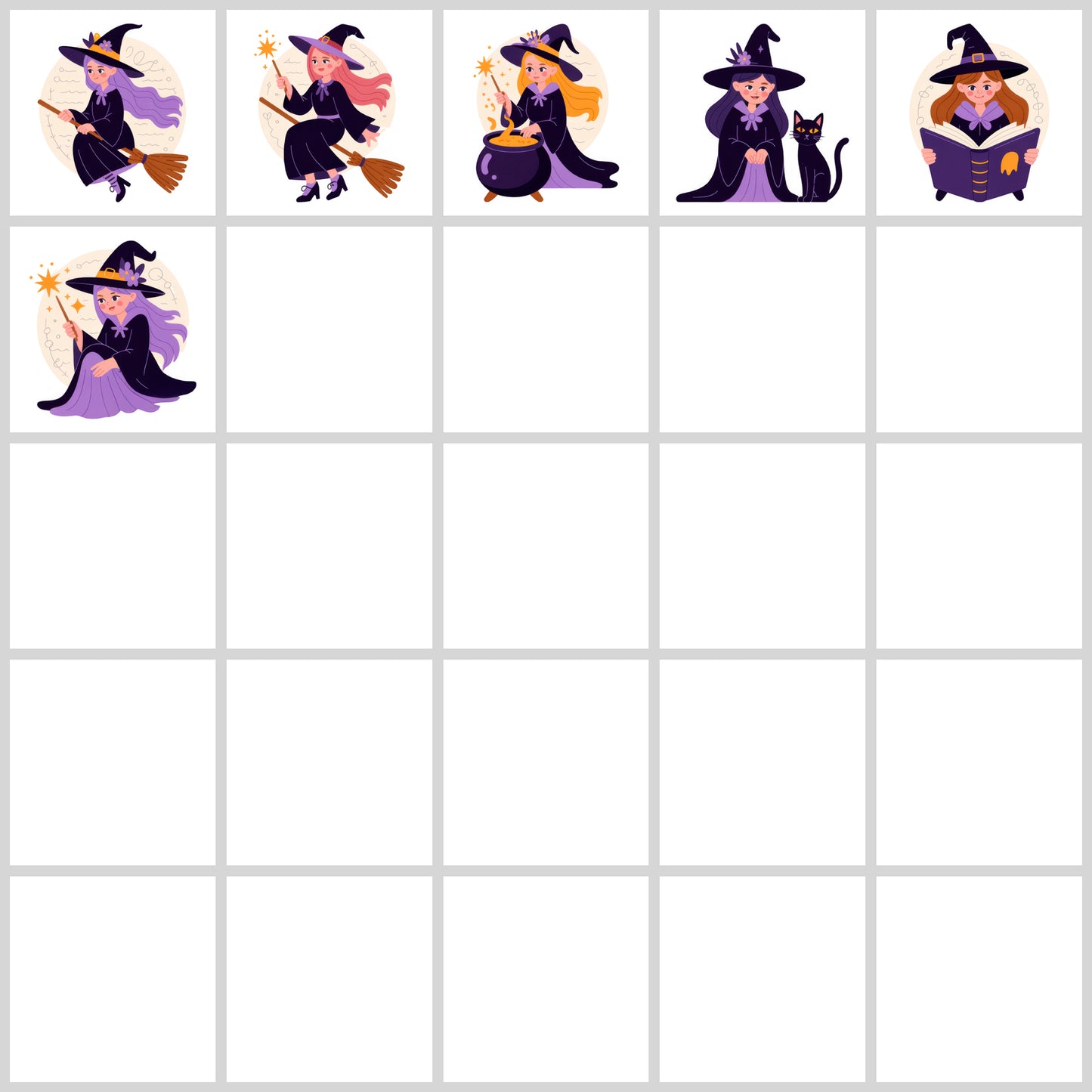 Witch Clipart Pack | Resell Rights Included