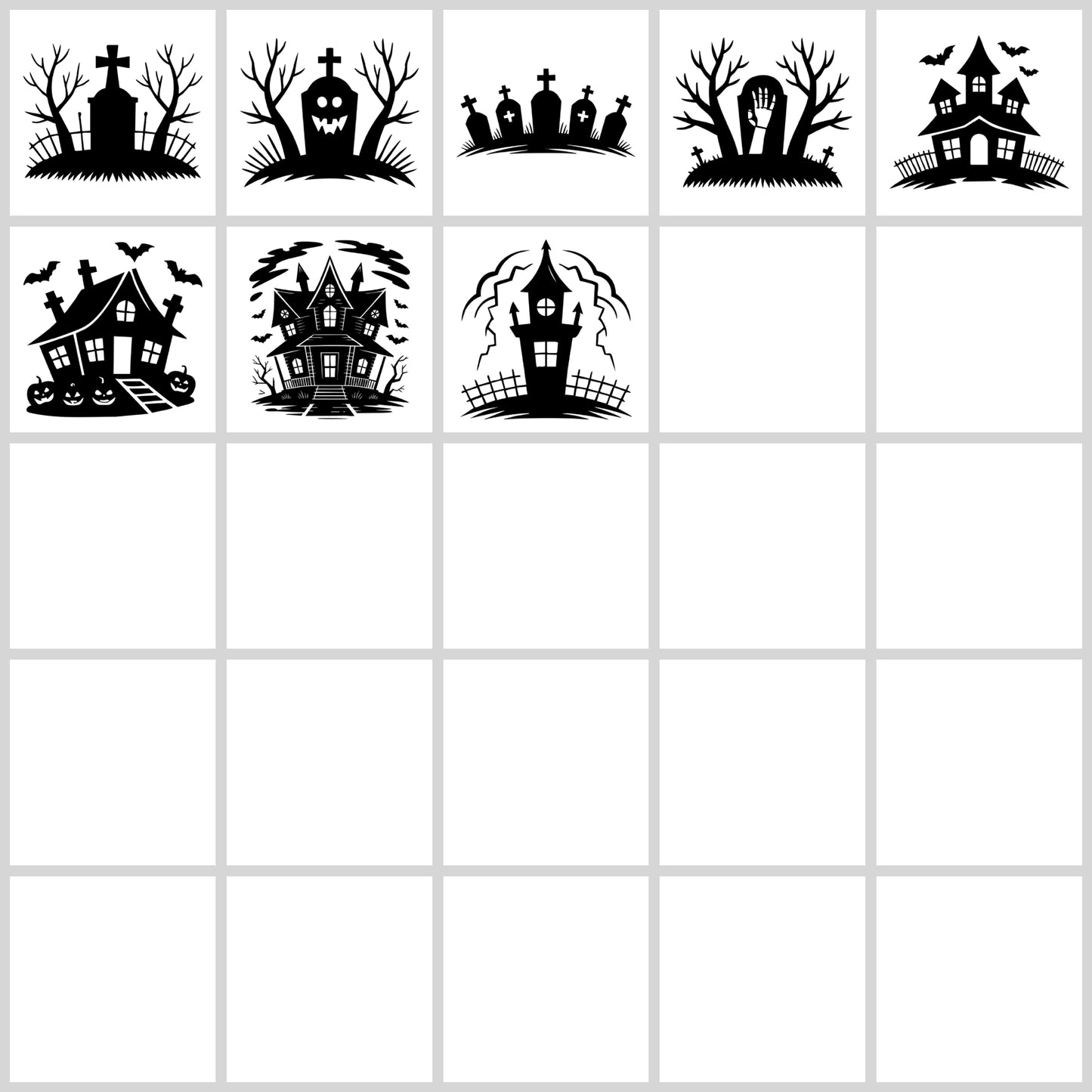 Haunted House & Graveyard SVG Bundle | Resell Rights Included