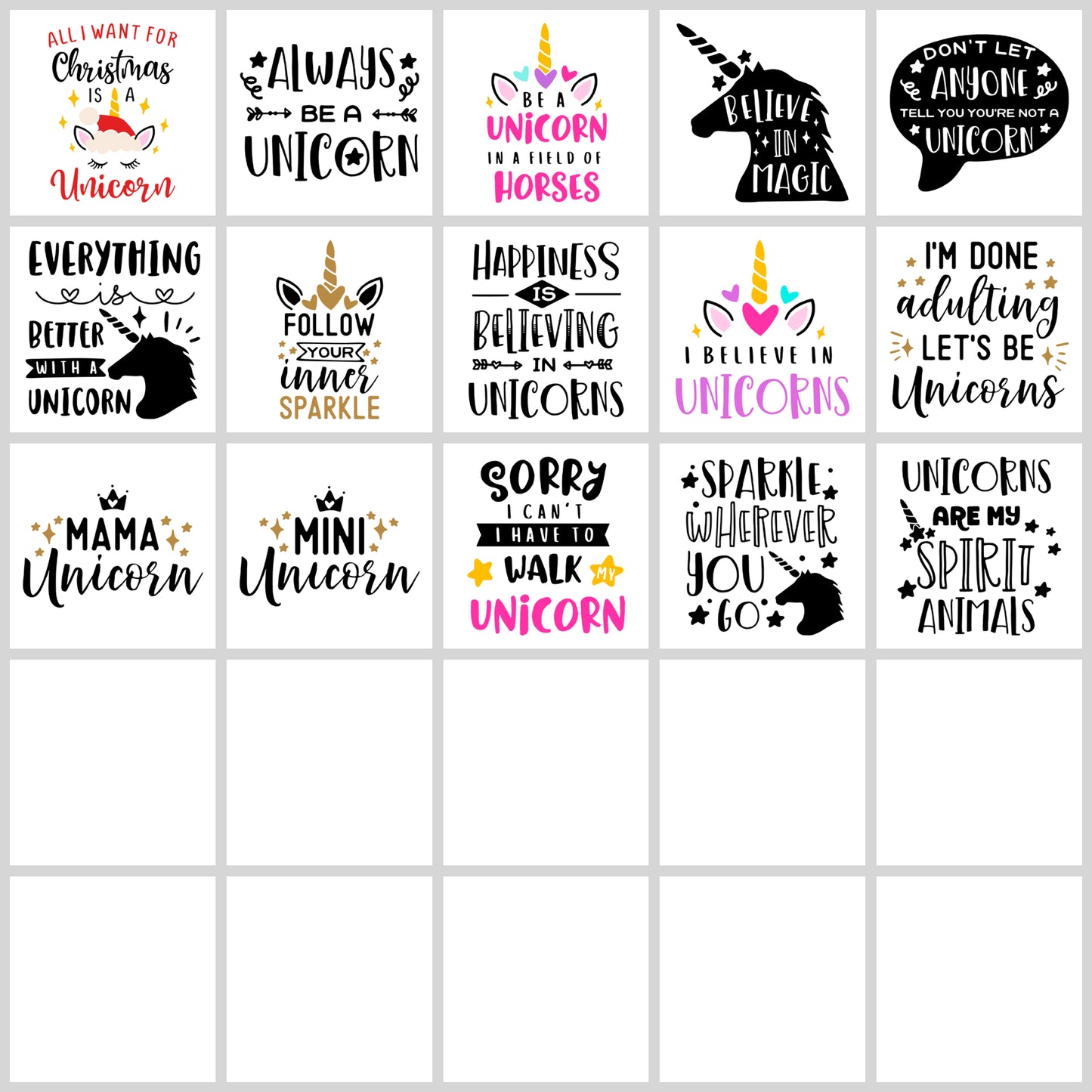 Unicorn SVG Bundle | Resell Rights Included