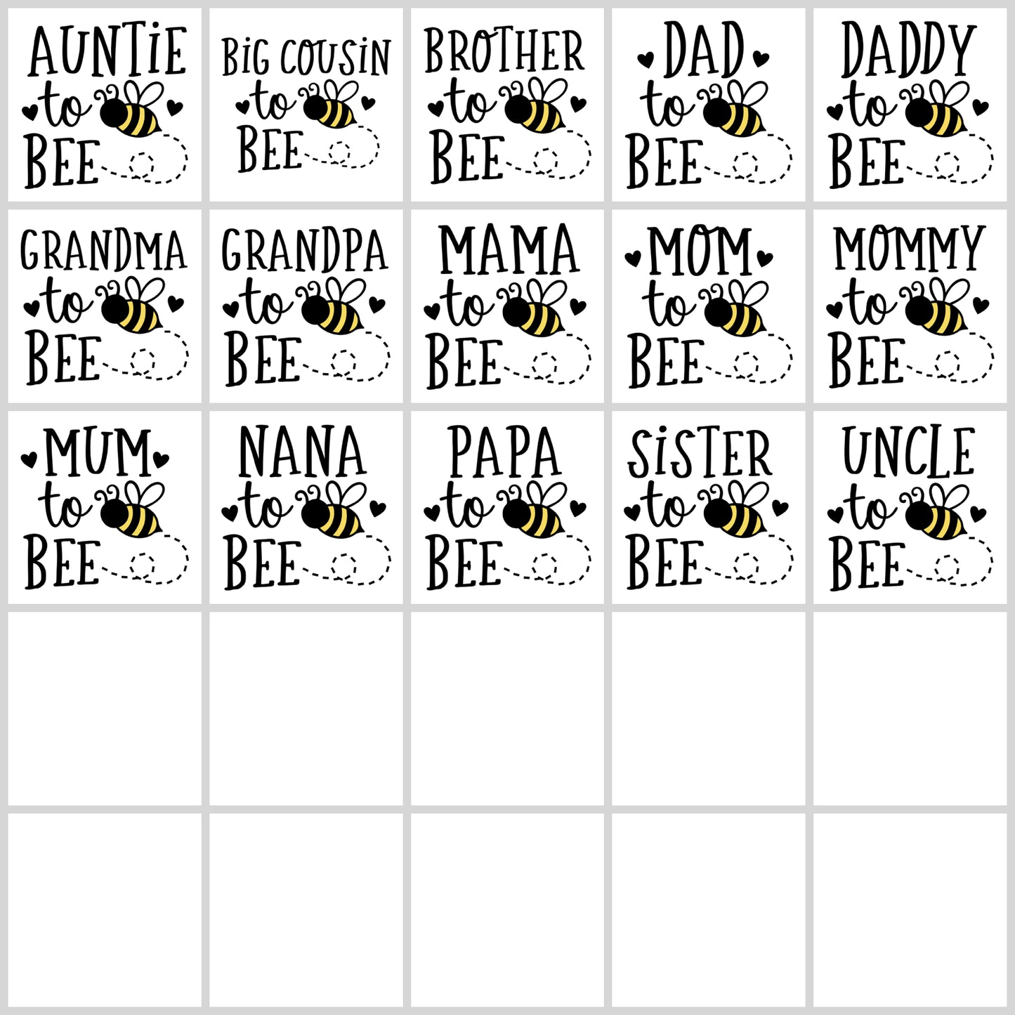 Bee Pregnancy Announcement SVG Bundle | Resell Rights Included