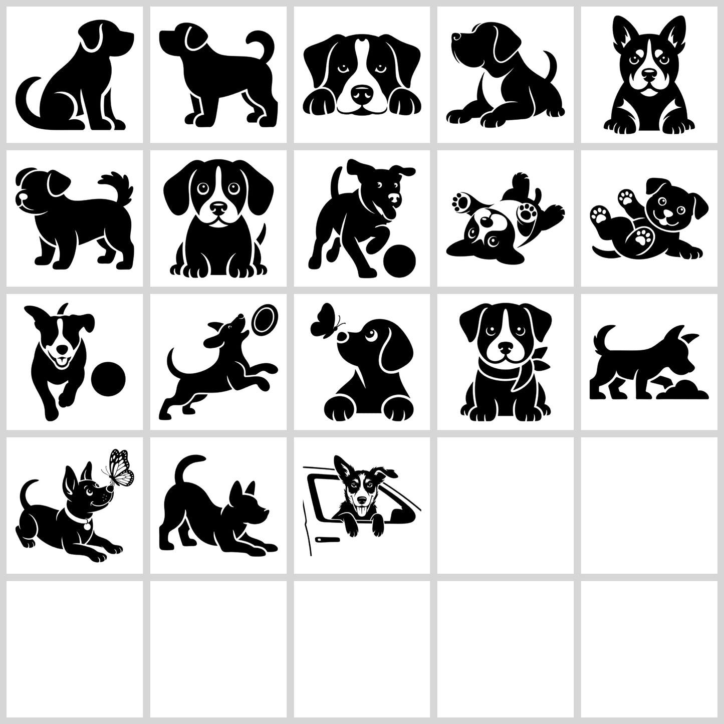Dog Silhouette SVG Bundle | Resell Rights Included