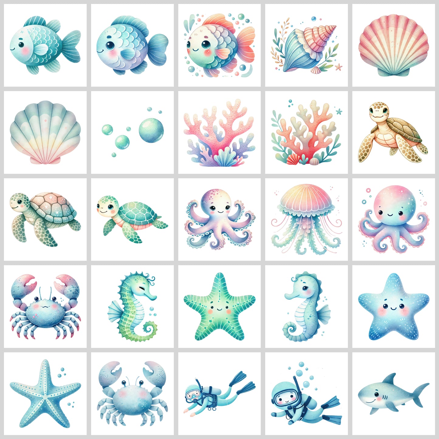 Under the Sea Clipart Pack | Resell Rights Included