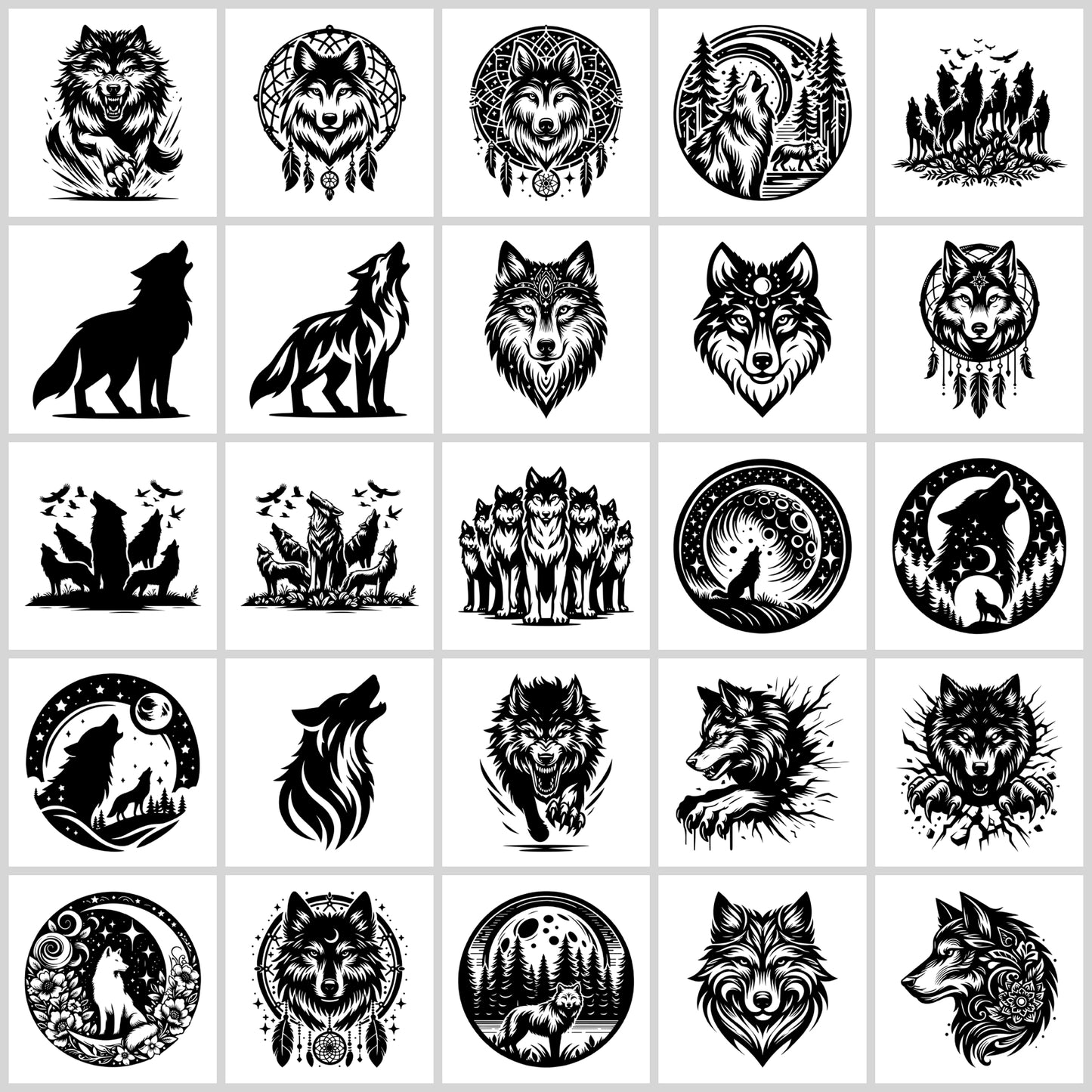 Wolf SVG Bundle | Resell Rights Included
