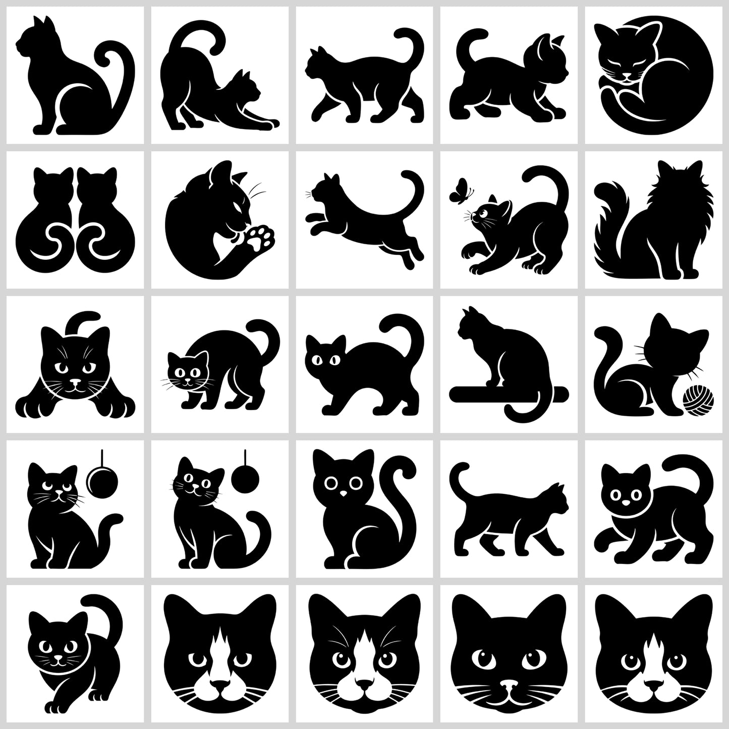 Cat Silhouette SVG Bundle | Resell Rights Included