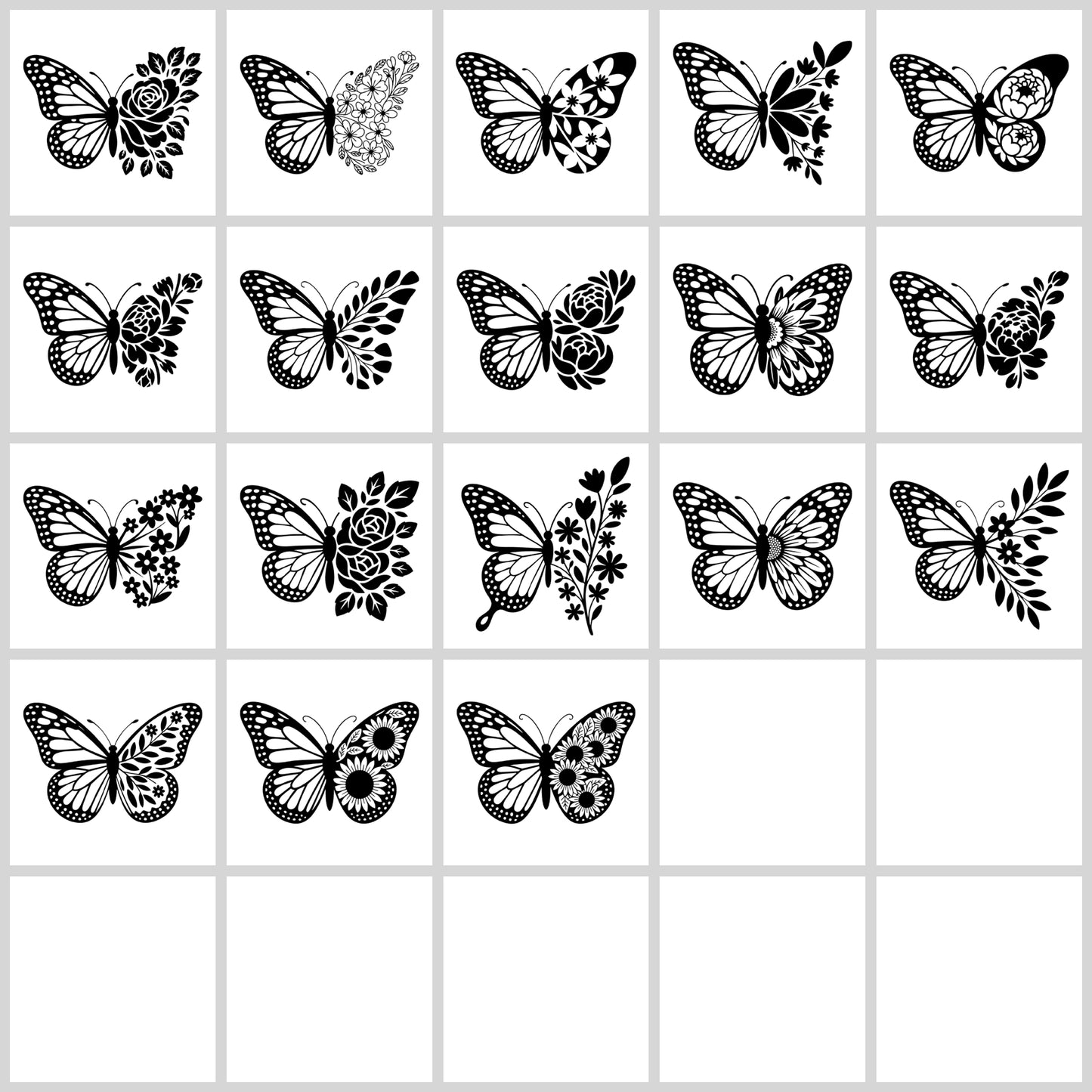 Floral Butterfly SVG Bundle | Resell Rights Included