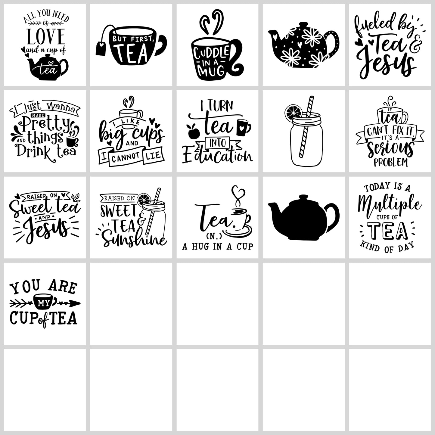 Tea Lover SVG Bundle | Resell Rights Included