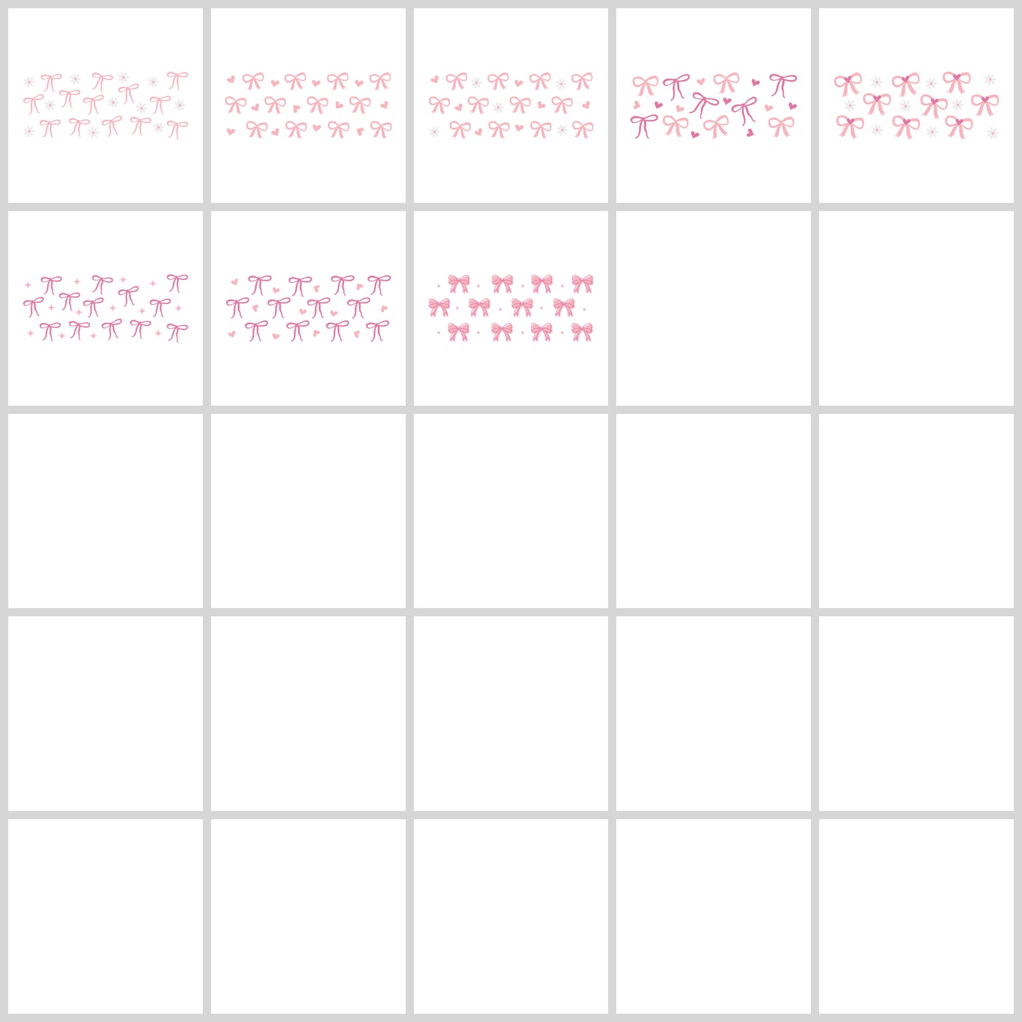 Pink Bow Glass Wraps SVG Bundle | Resell Rights Included