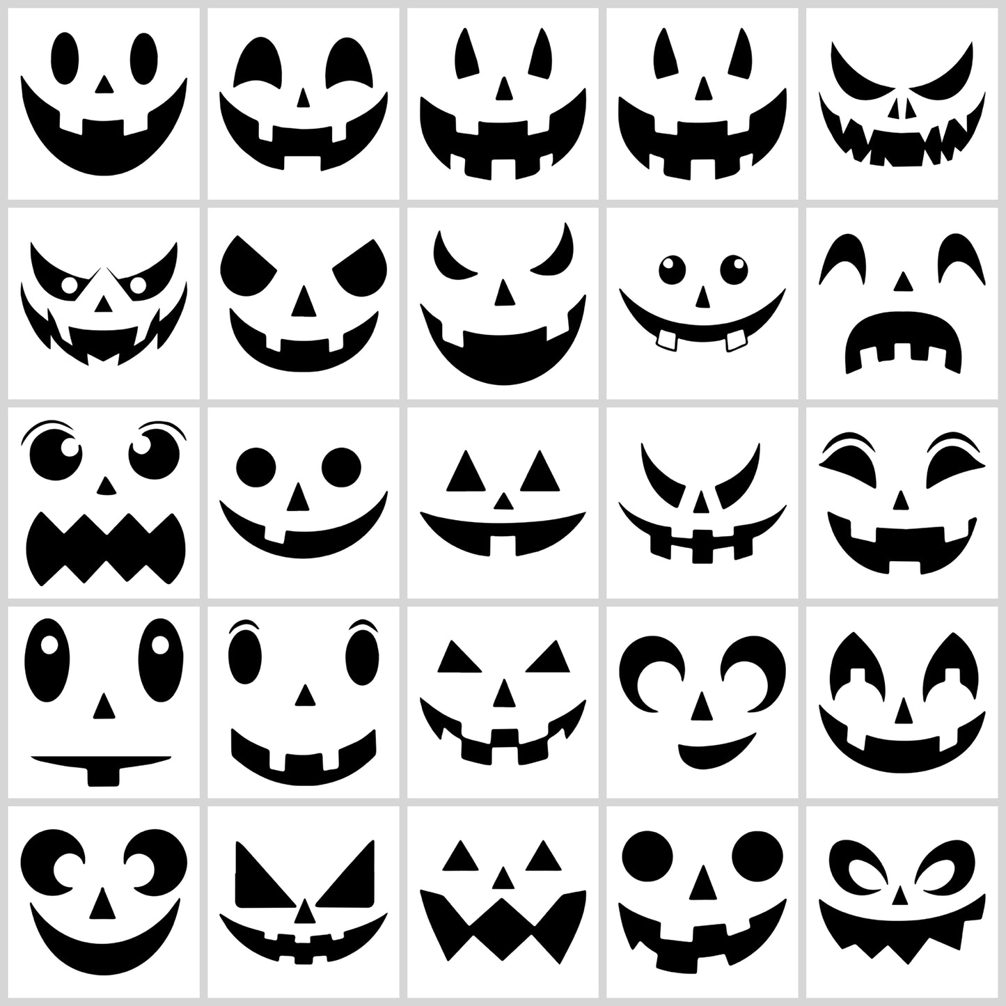 Pumpkin Face SVG Bundle | Resell Rights Included