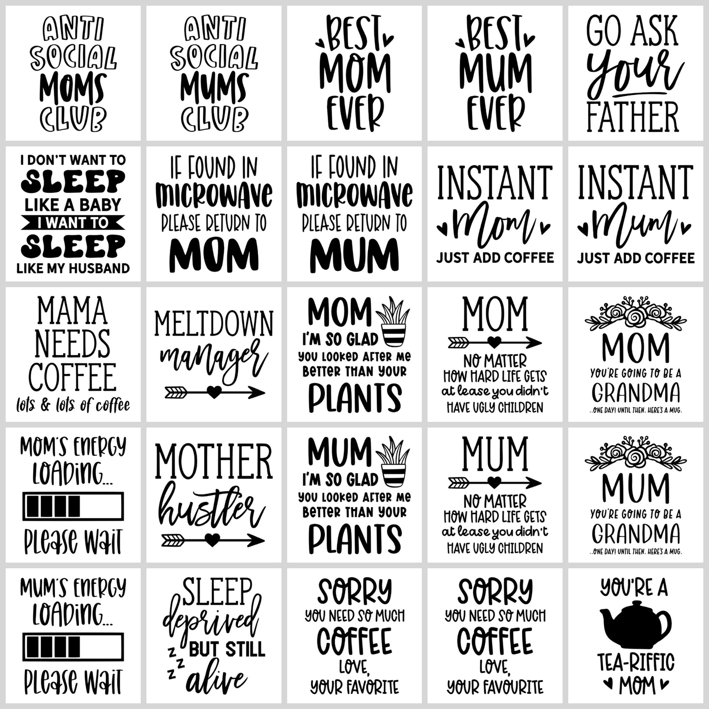 Moms Mug SVG Bundle | Resell Rights Included