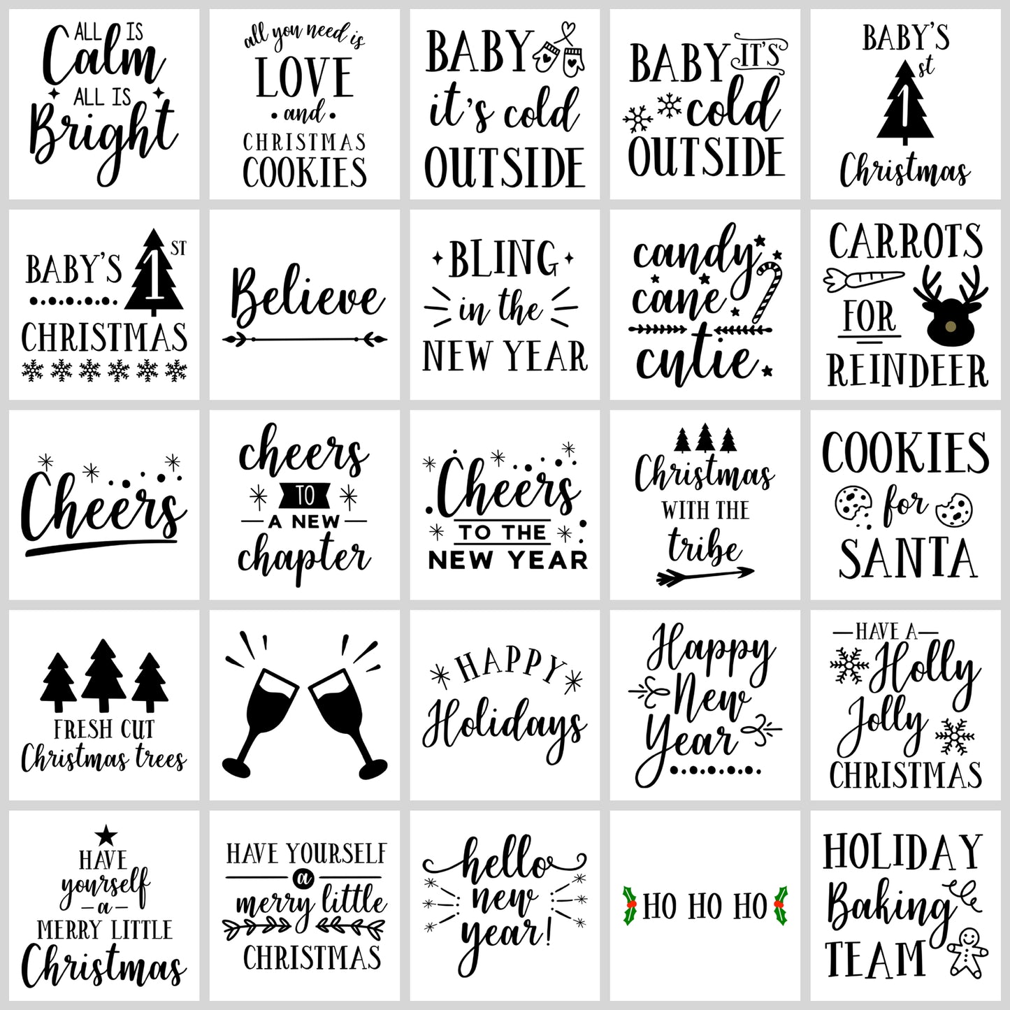 Christmas New Year SVG Bundle | Resell Rights Included