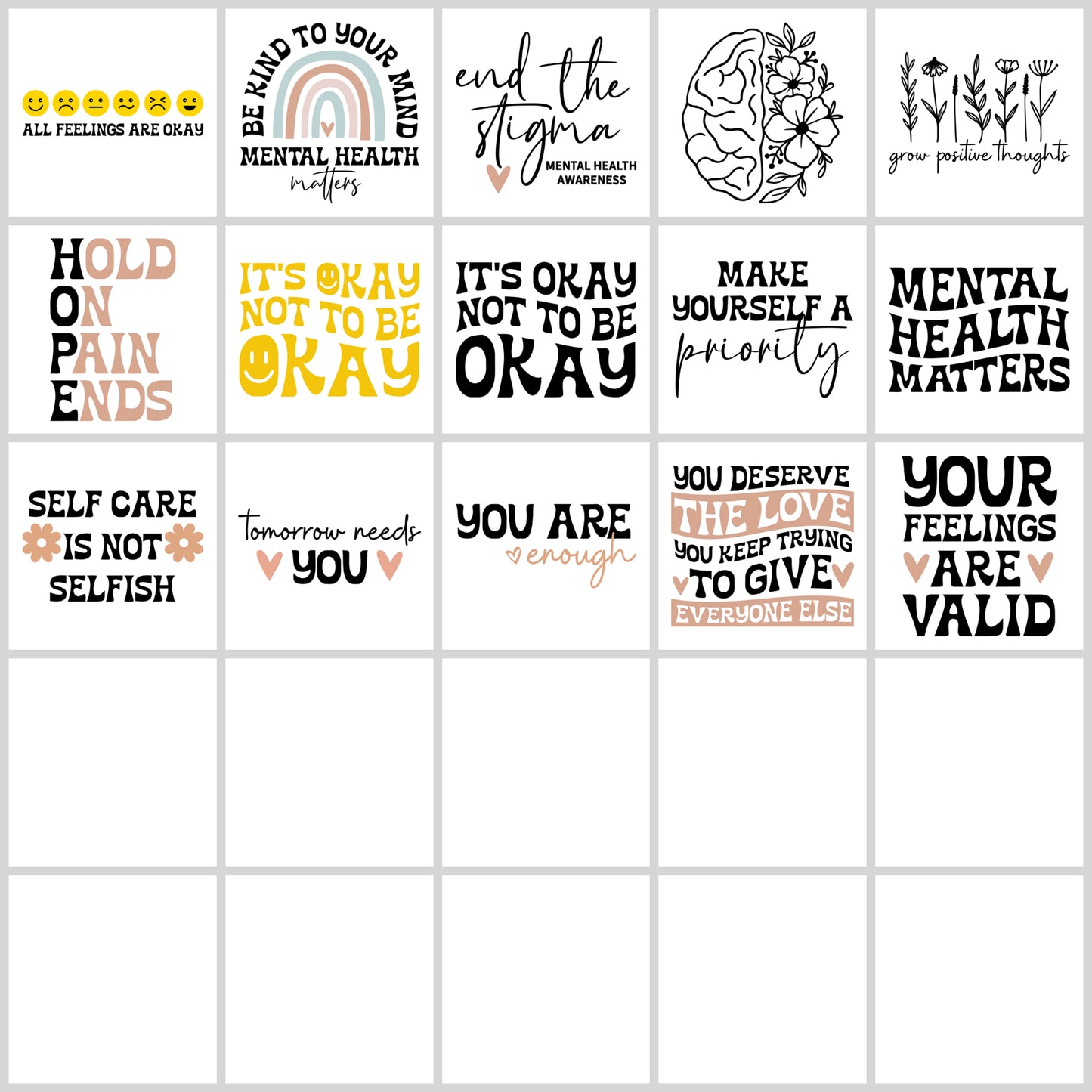 Mental Health SVG Bundle | Resell Rights Included