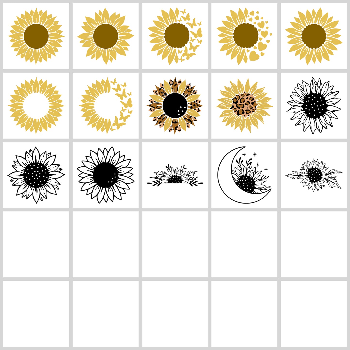 Sunflower SVG Bundle | Resell Rights Included