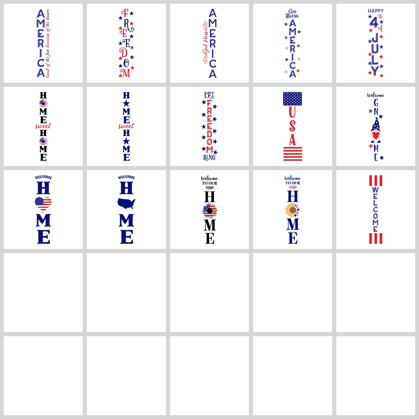 4th of July Porch Sign SVG Bundle | Resell Rights Included