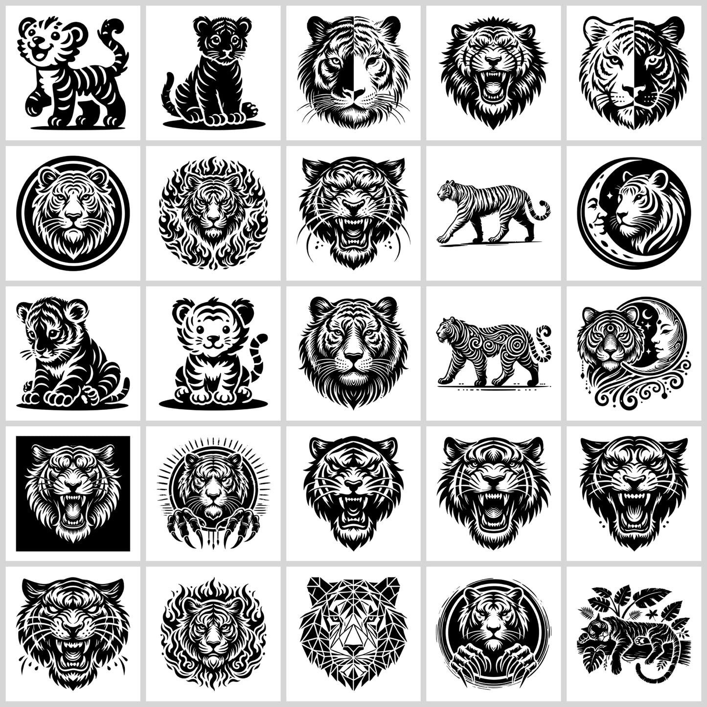 Tiger SVG Bundle with Resell Rights