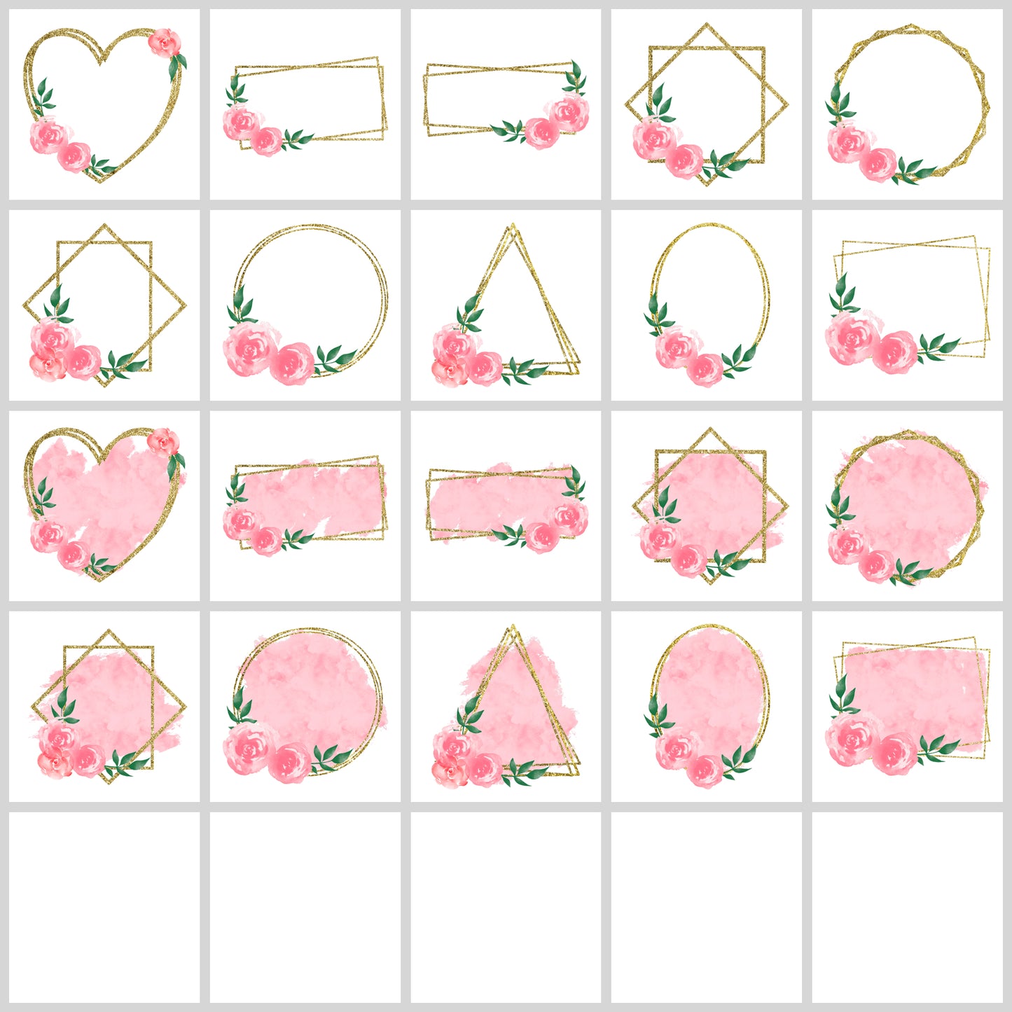 Floral Frame Clipart Pack | Resell Rights Included