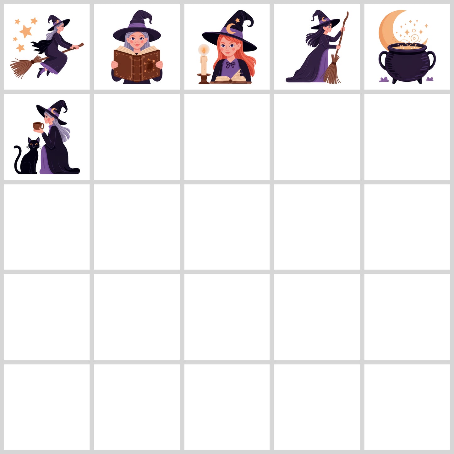 Witch Clipart Pack | Resell Rights Included