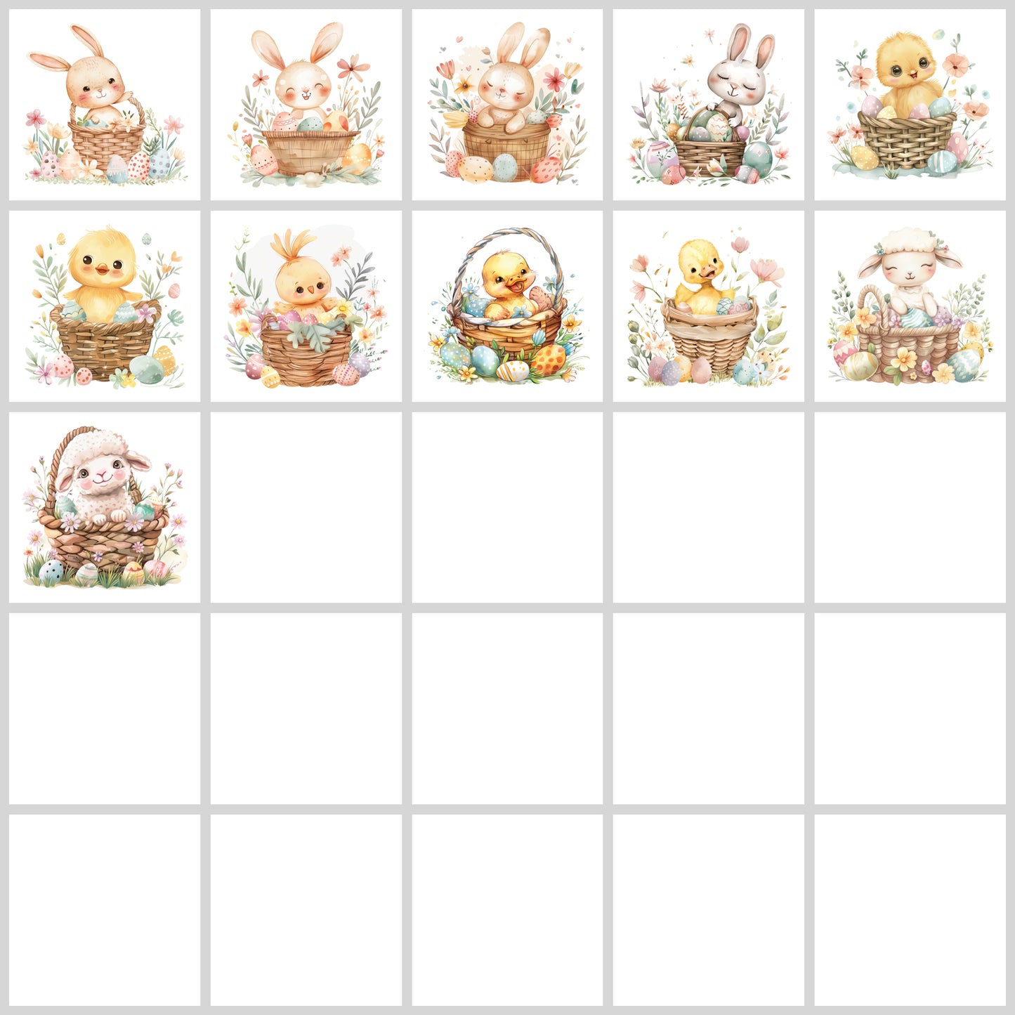 Easter Bunny Clip Art Clipart Pack | Resell Rights Included