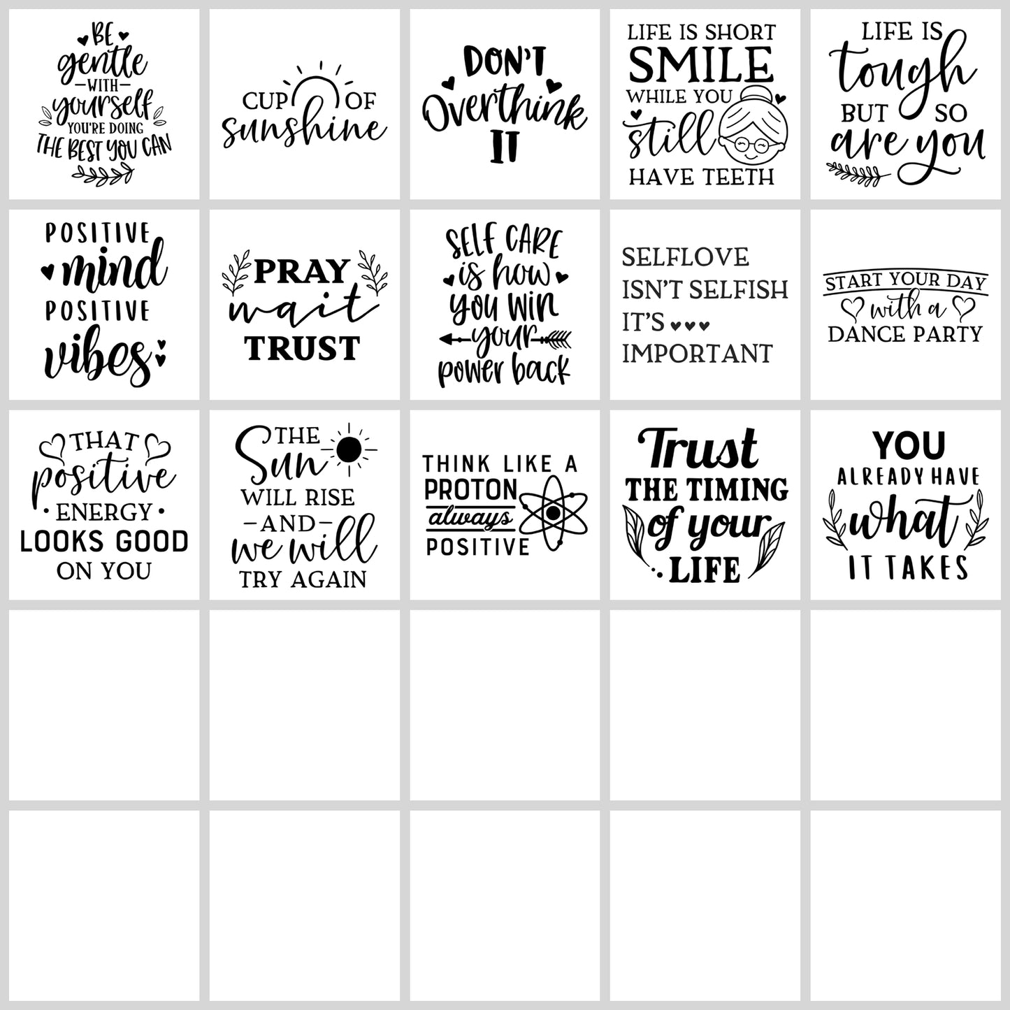Positive Quotes SVG Bundle | Resell Rights Included