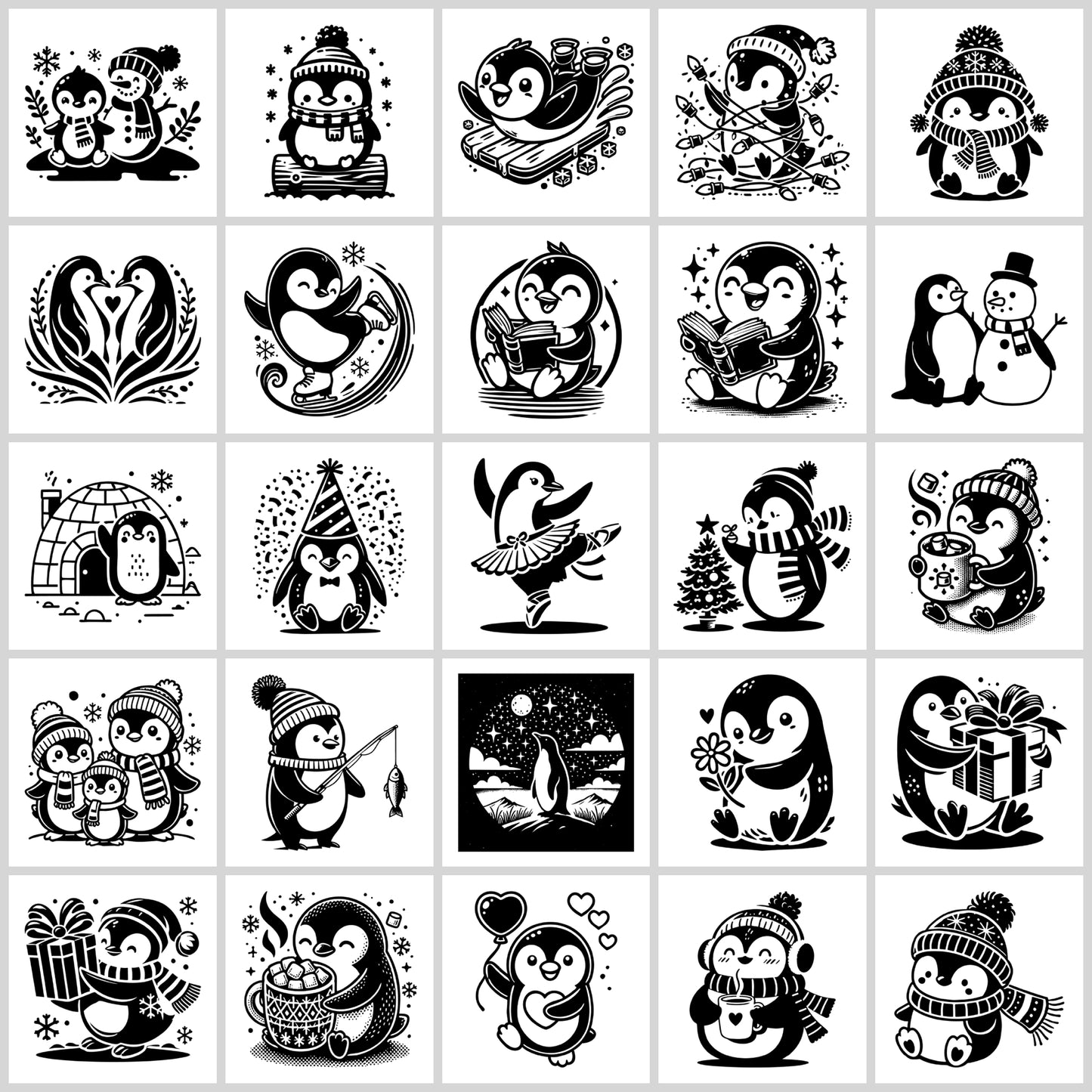 Penguin SVG Bundle with Resell Rights