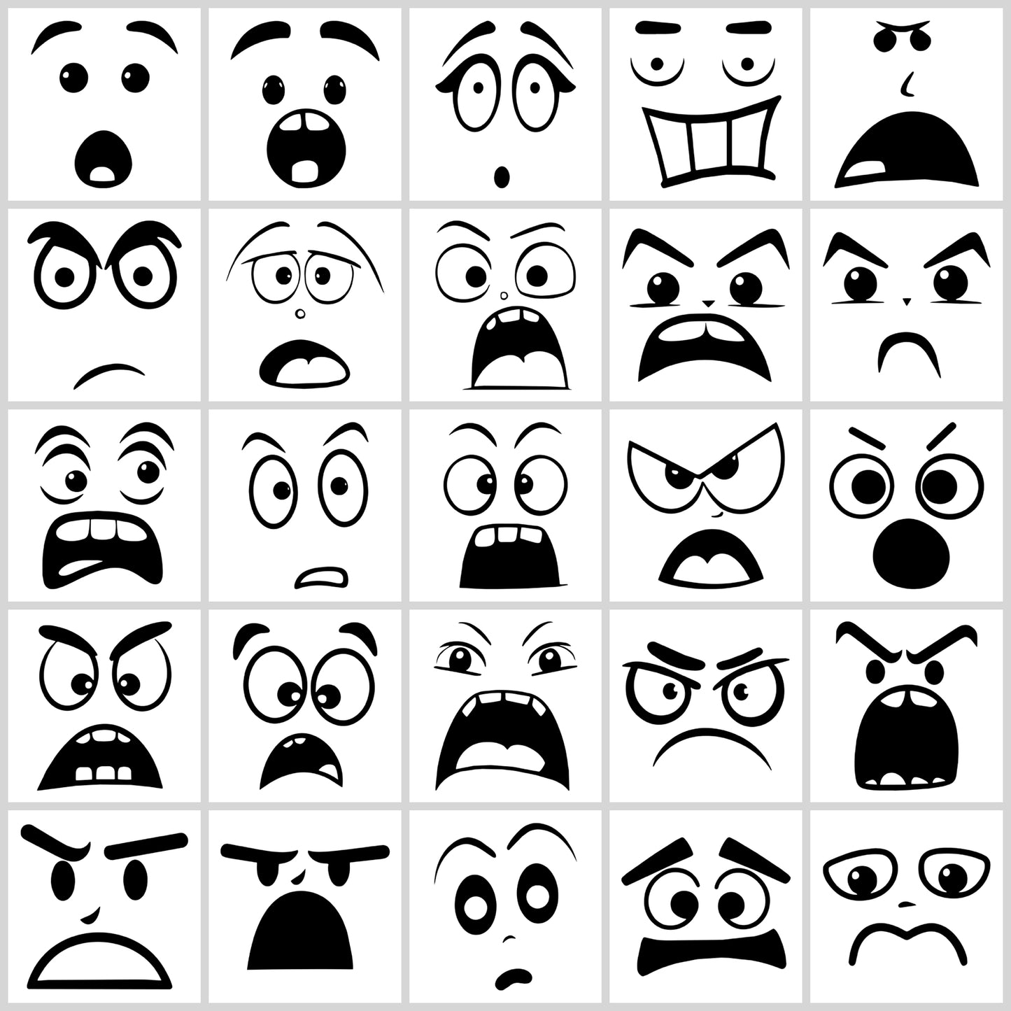 Cartoon Faces SVG Bundle | Resell Rights Included