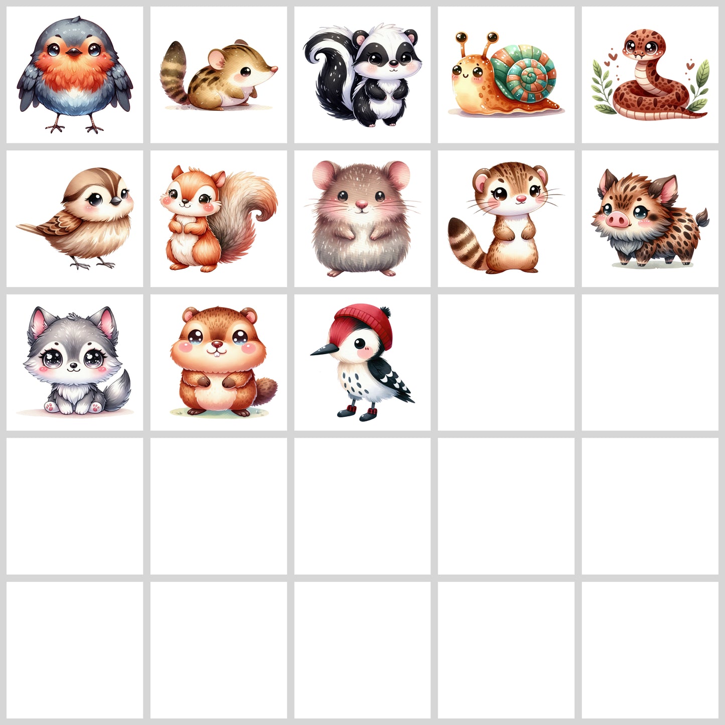 Woodland Animal Clipart Pack | Resell Rights Included
