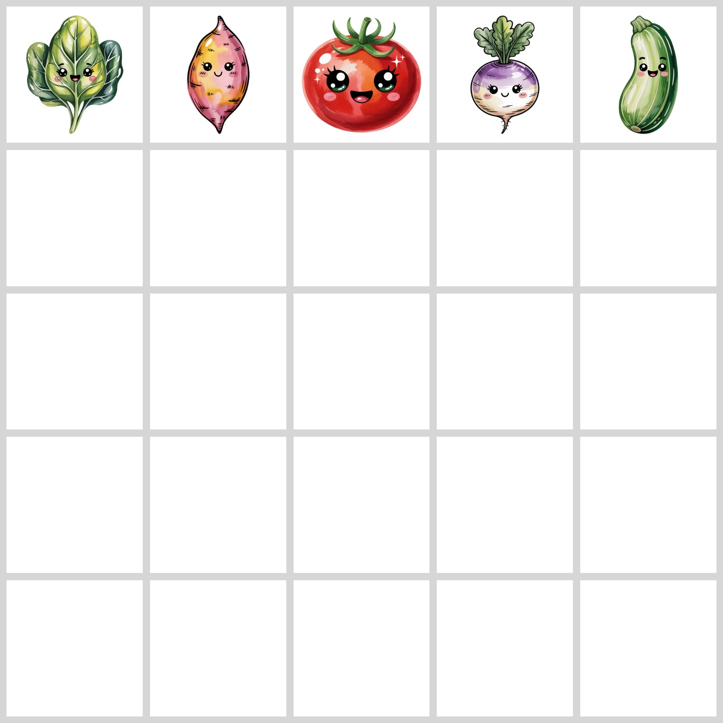 Kawaii Vegetables Clipart Pack | Resell Rights Included