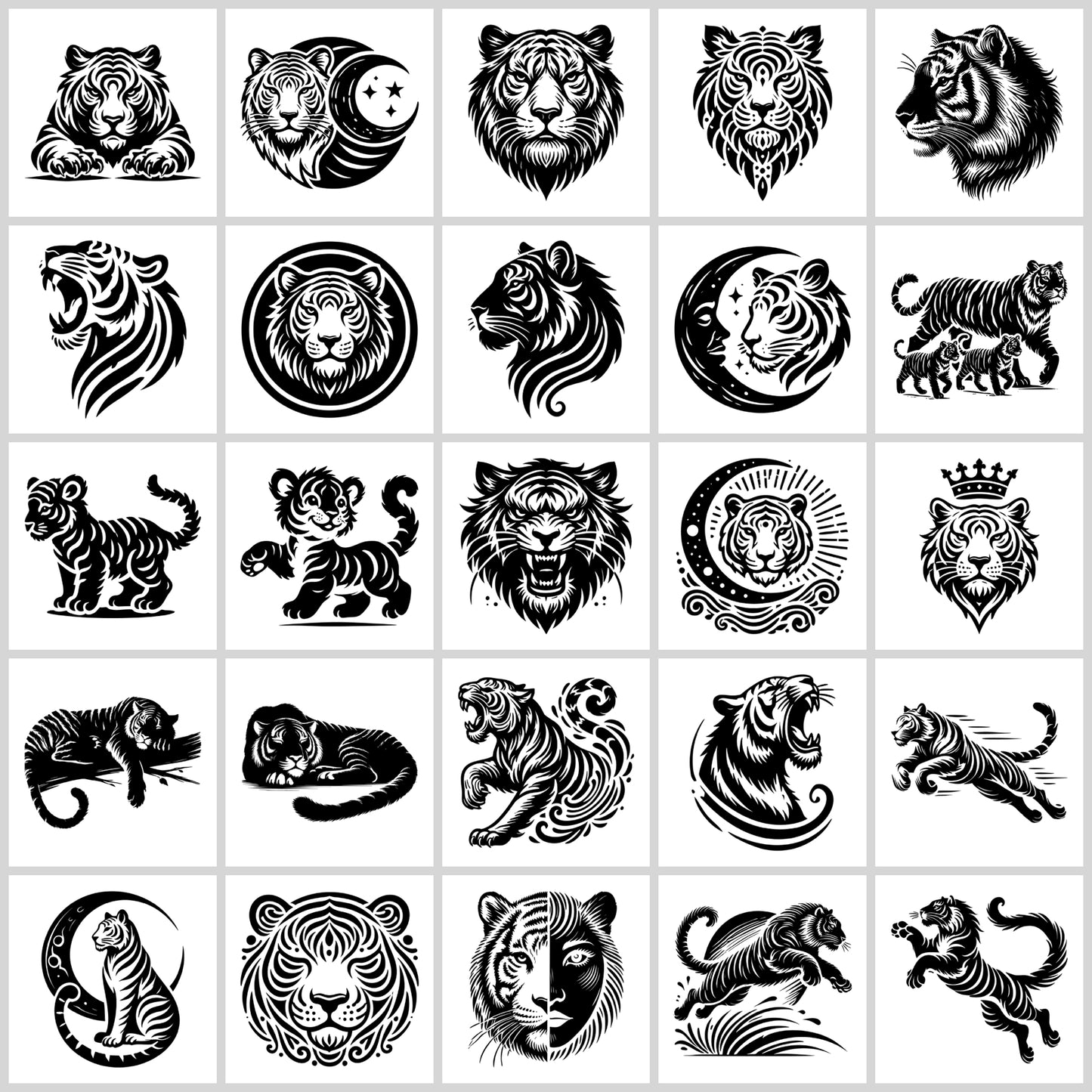 Tiger SVG Bundle with Resell Rights