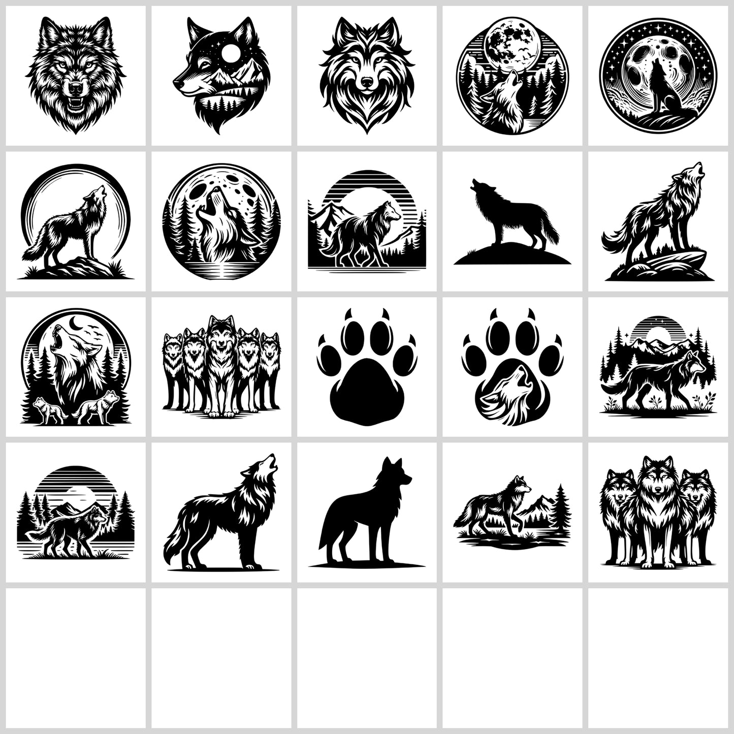 Wolf SVG Bundle | Resell Rights Included