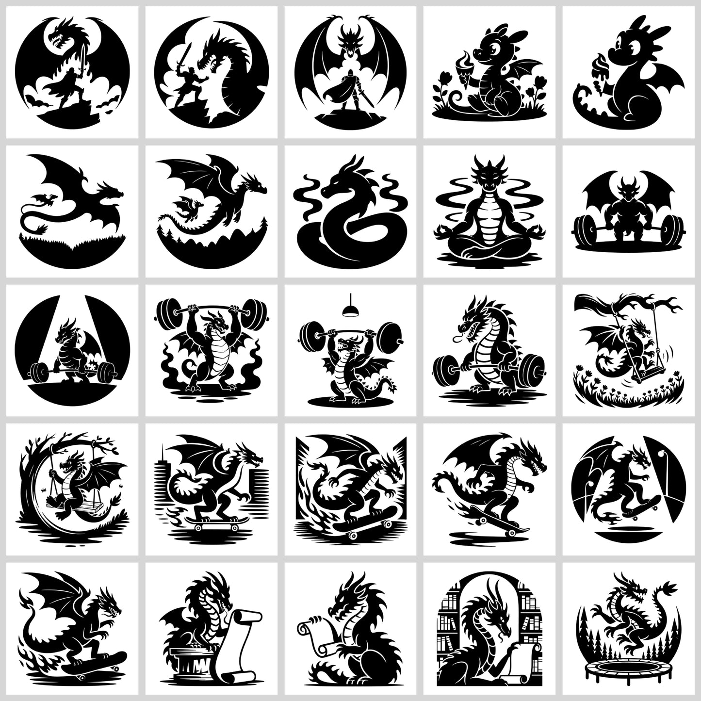 Dragon SVG Bundle | Resell Rights Included