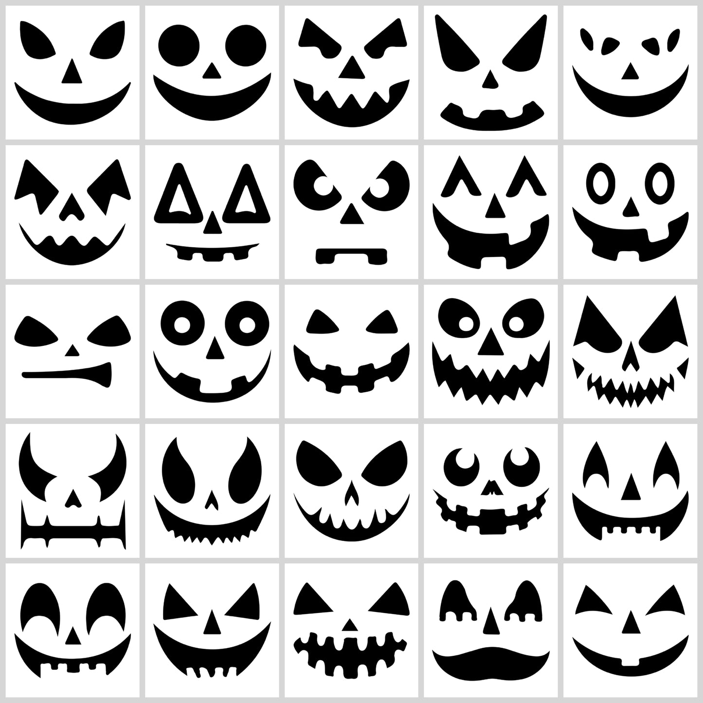 Pumpkin Face SVG Bundle | Resell Rights Included