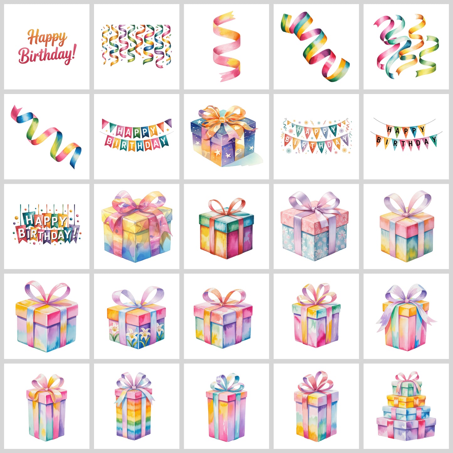 Birthday Party Clipart Pack | Resell Rights Included