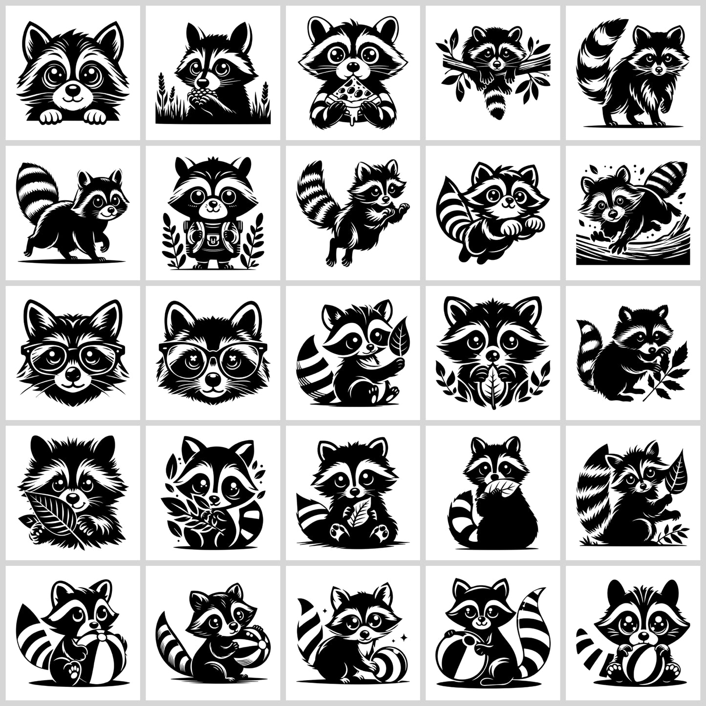 Raccoon SVG Bundle | Resell Rights Included