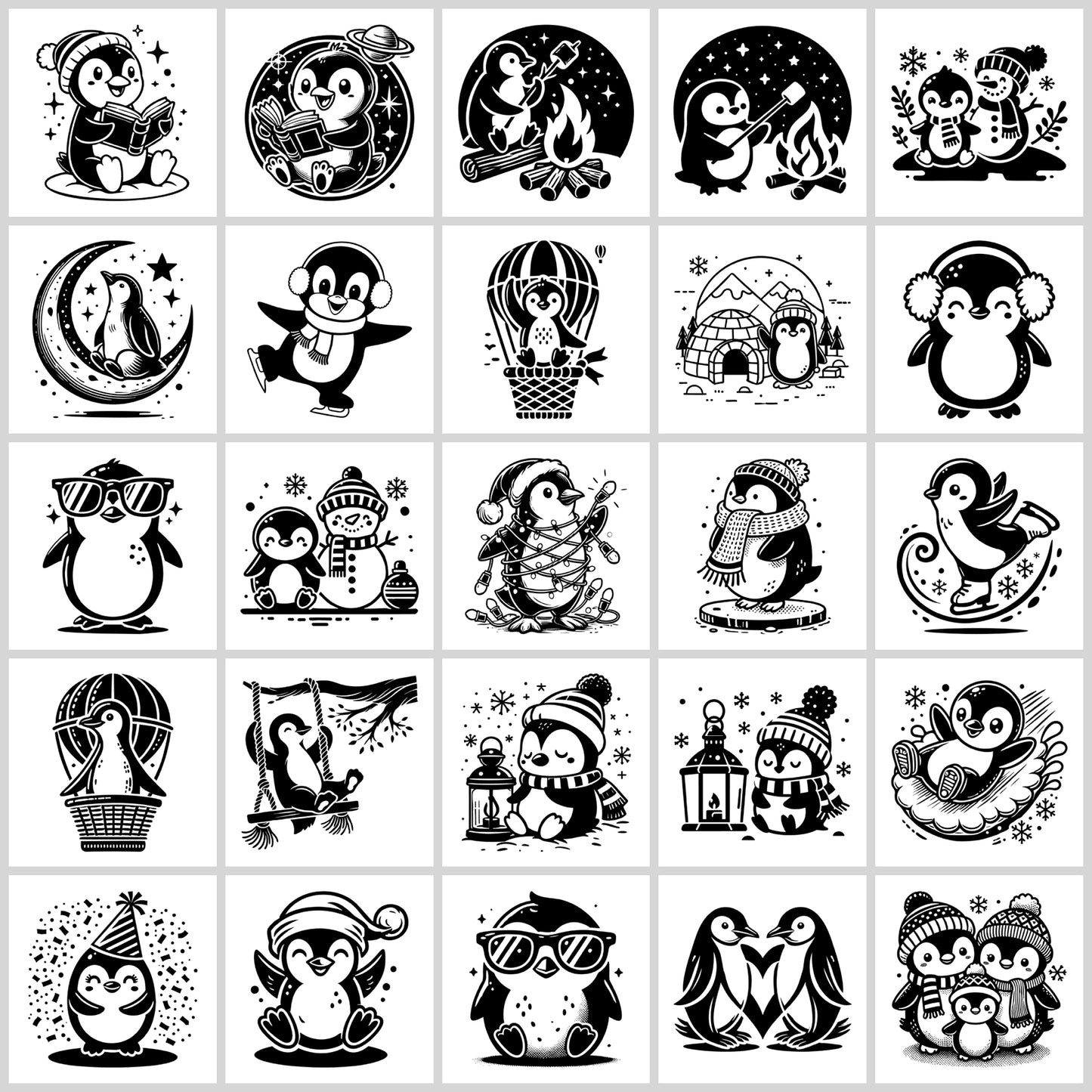 Penguin SVG Bundle with Resell Rights