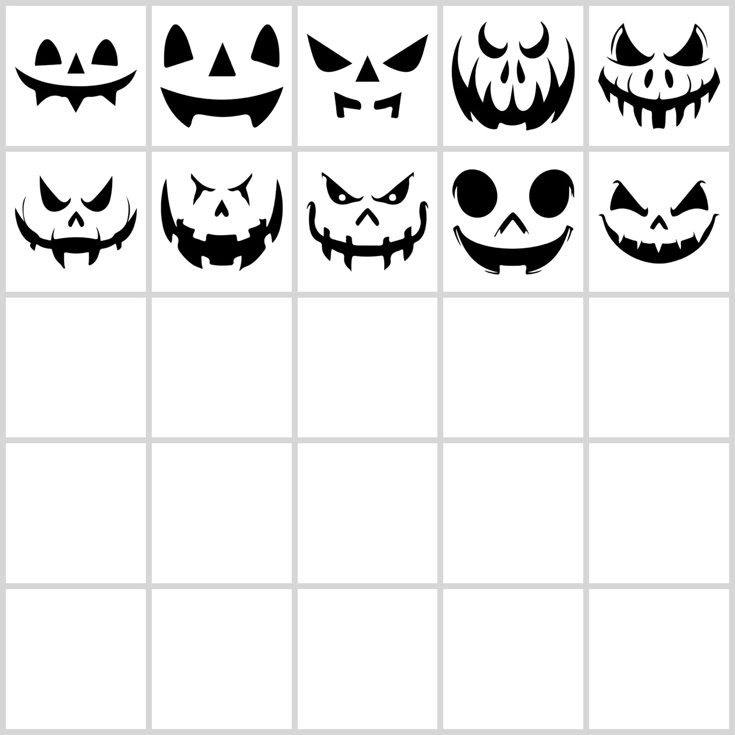 Pumpkin Face SVG Bundle | Resell Rights Included