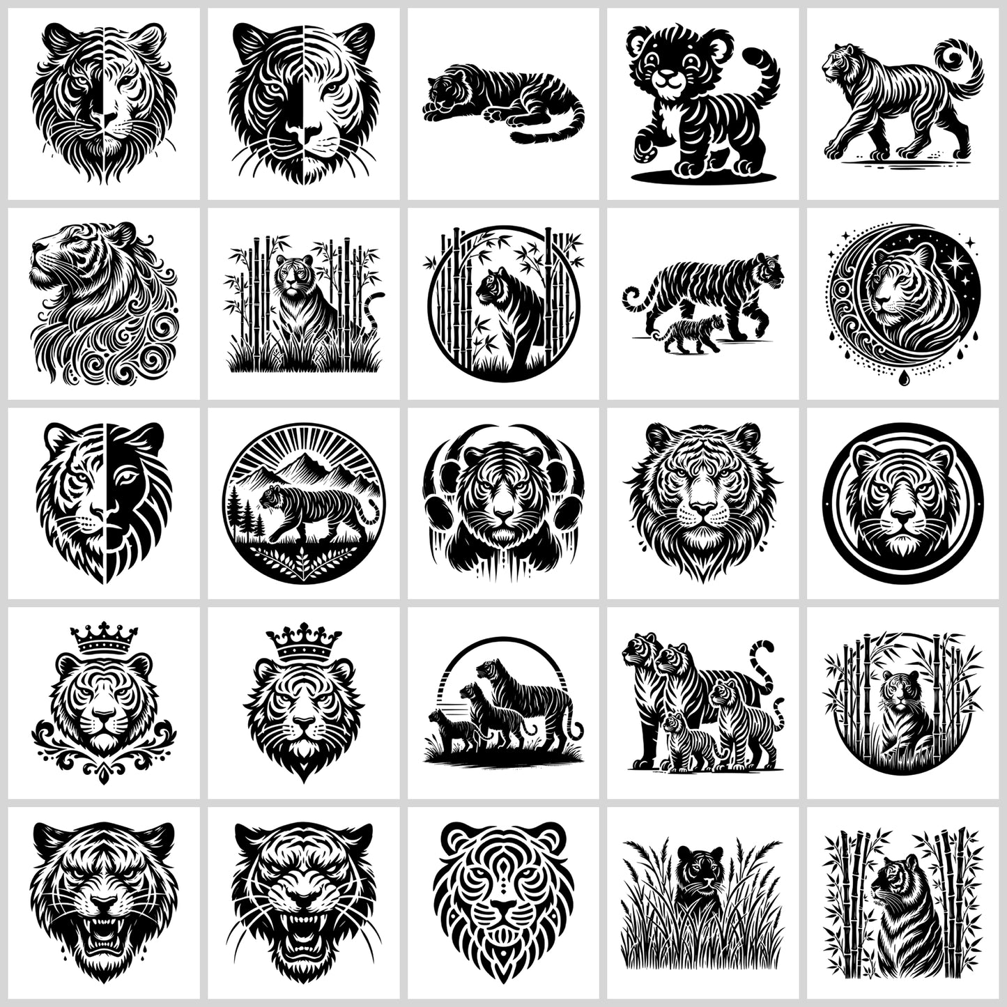 Tiger SVG Bundle with Resell Rights
