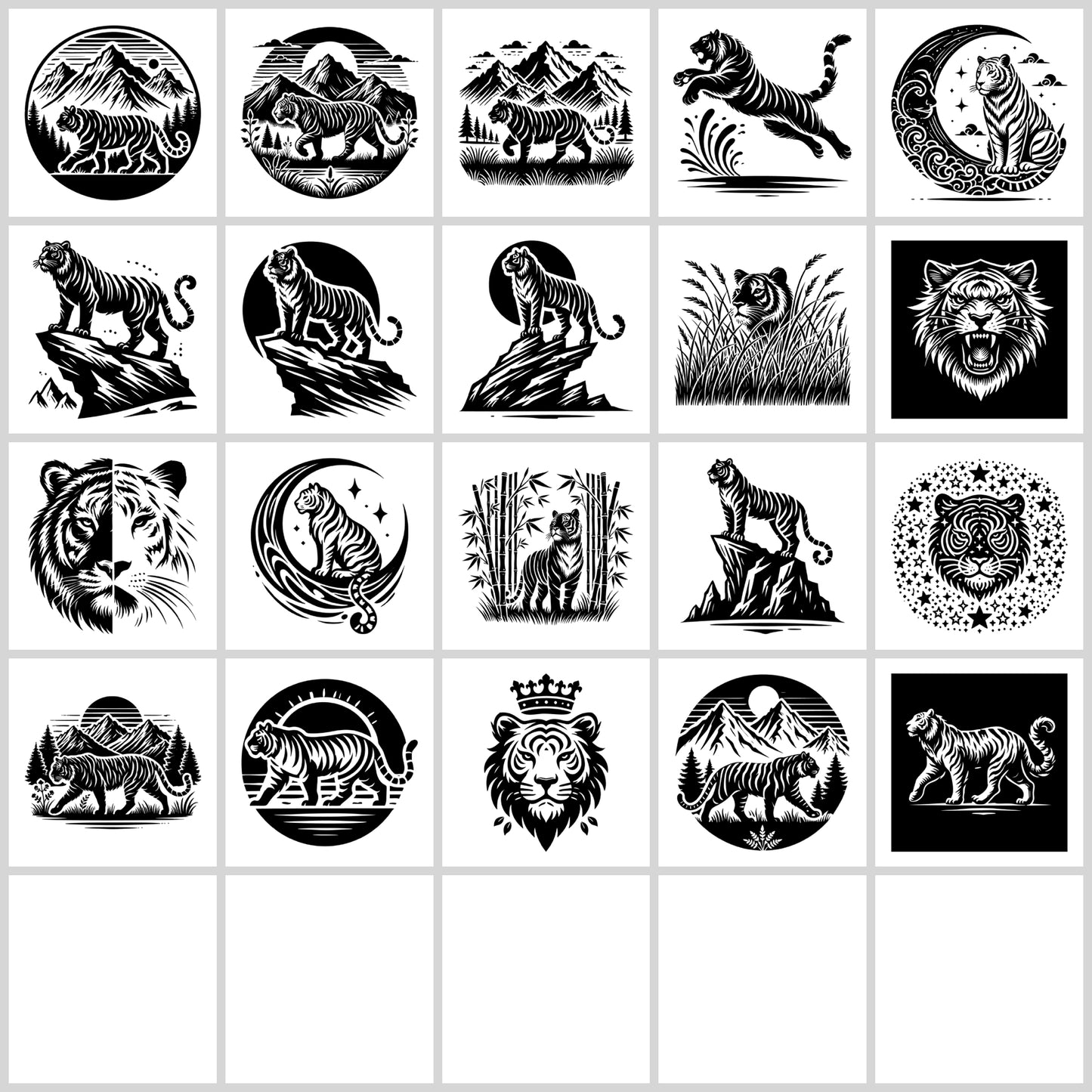 Tiger SVG Bundle with Resell Rights