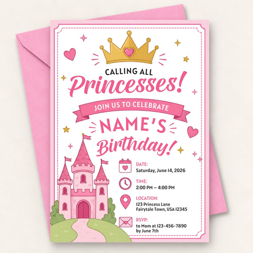 Princess Birthday Invitation