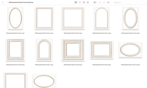 Whitewashed Wood Frame Mockups